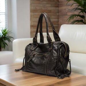 Black Leather Handbag